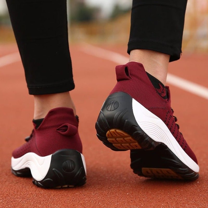 Freja | Kvinders Ortopædiske Snøre-Sneakers Hukommelsesskum Platformsål
