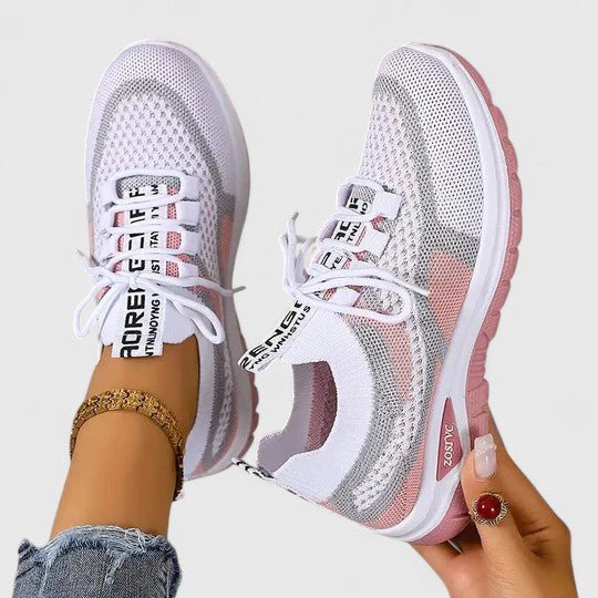 Ida | Kvinders Ortopædiske Snøre-Sneakers med Åndbart Mesh-Overdel