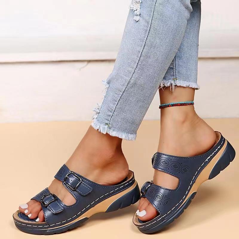 Josefine | Orthopædiske Sandaler Comfort Fit Perforeret Spænder