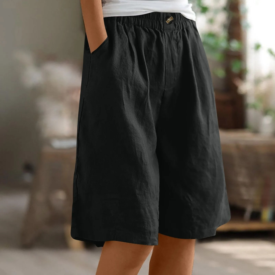 Marianne | Dame Brede Ben Casual Shorts Med Lommer