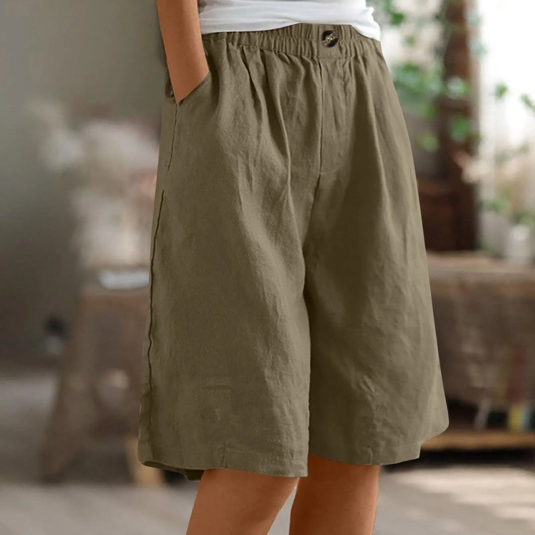 Marianne | Dame Brede Ben Casual Shorts Med Lommer