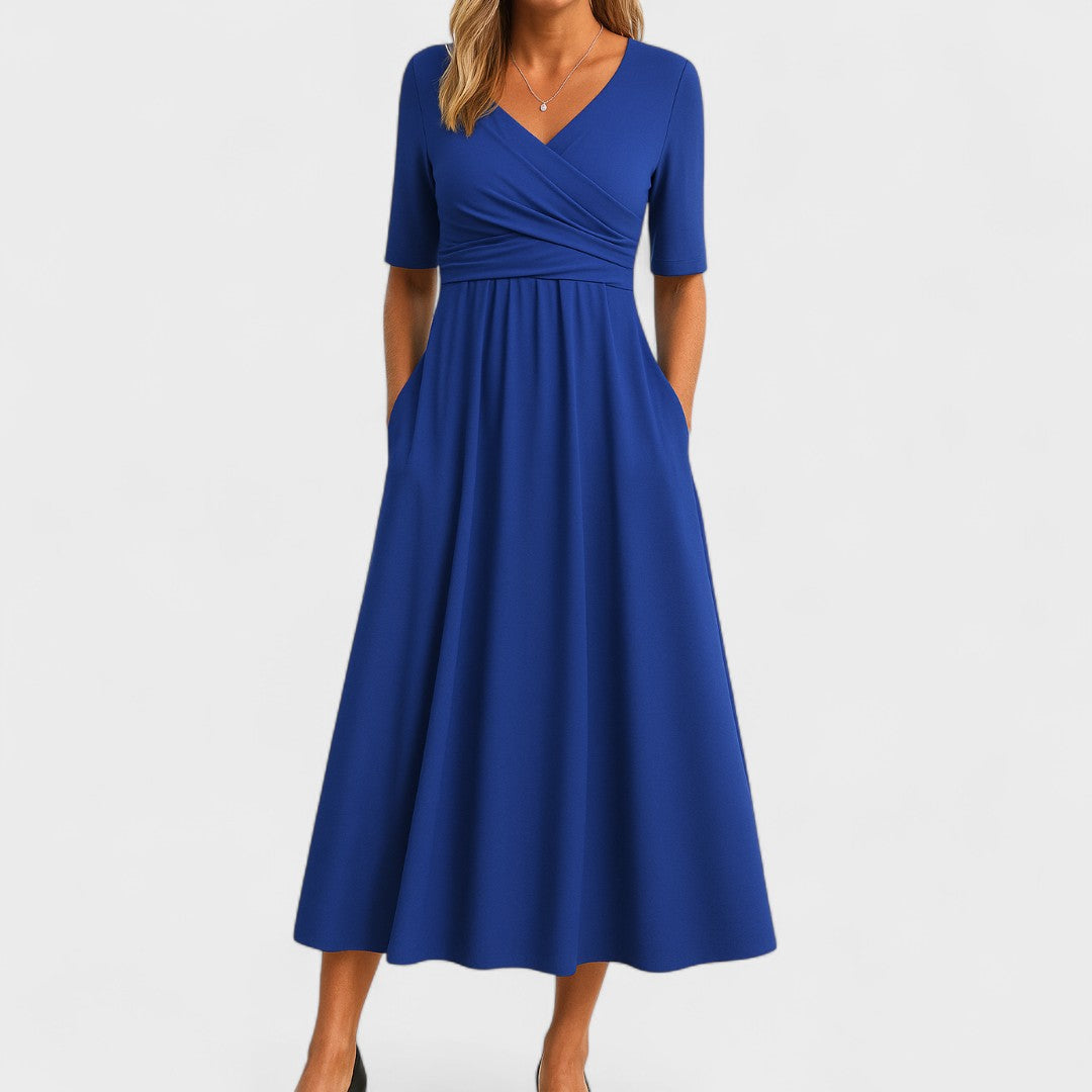 Joanna | Elegant Midi Kjole til Sommeren
