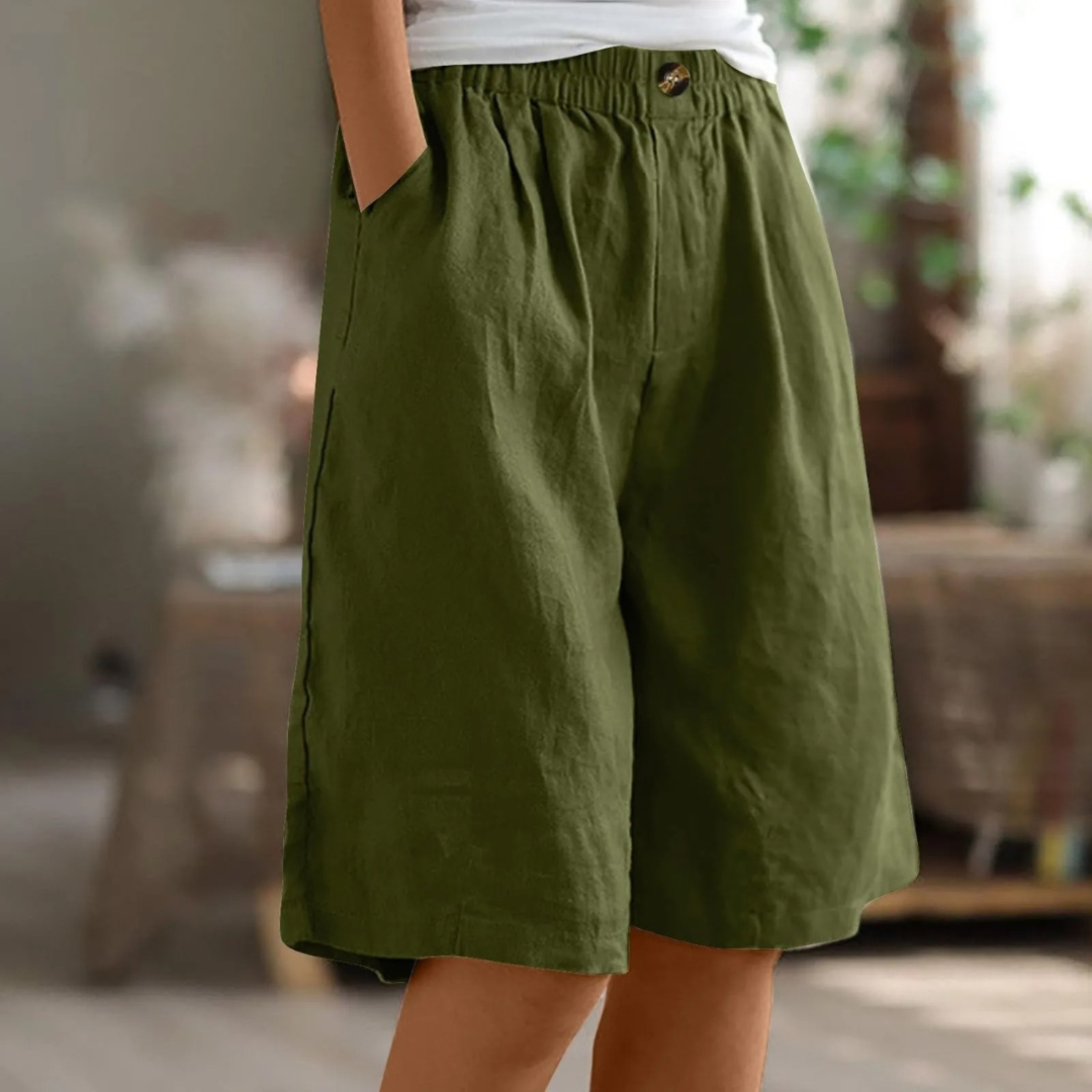 Marianne | Dame Brede Ben Casual Shorts Med Lommer