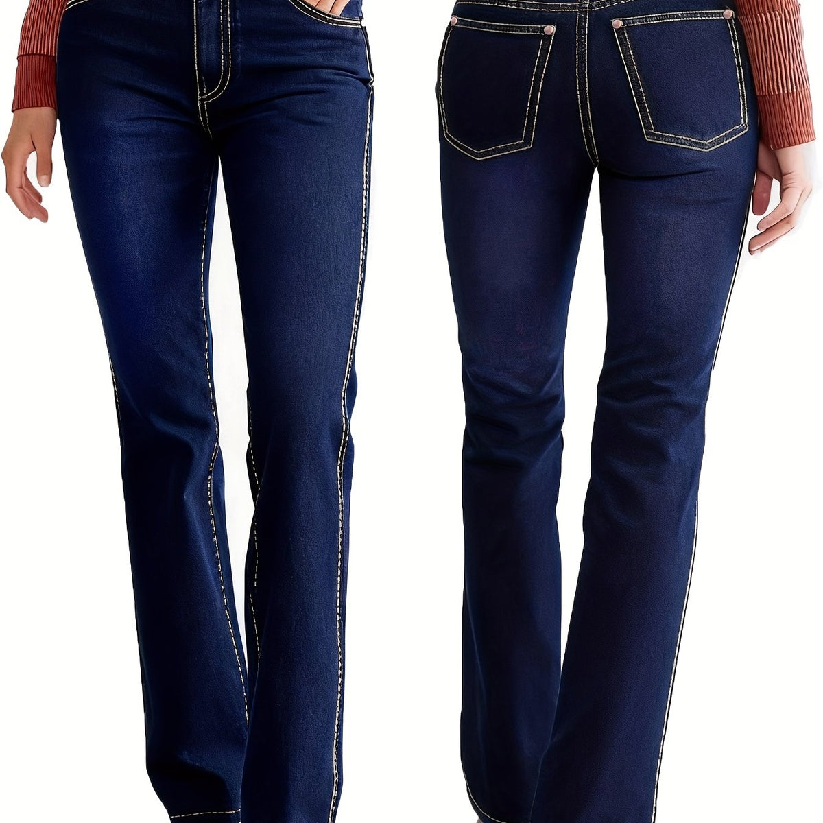 Isabella™ | Stretch-jeans med elegante detaljer