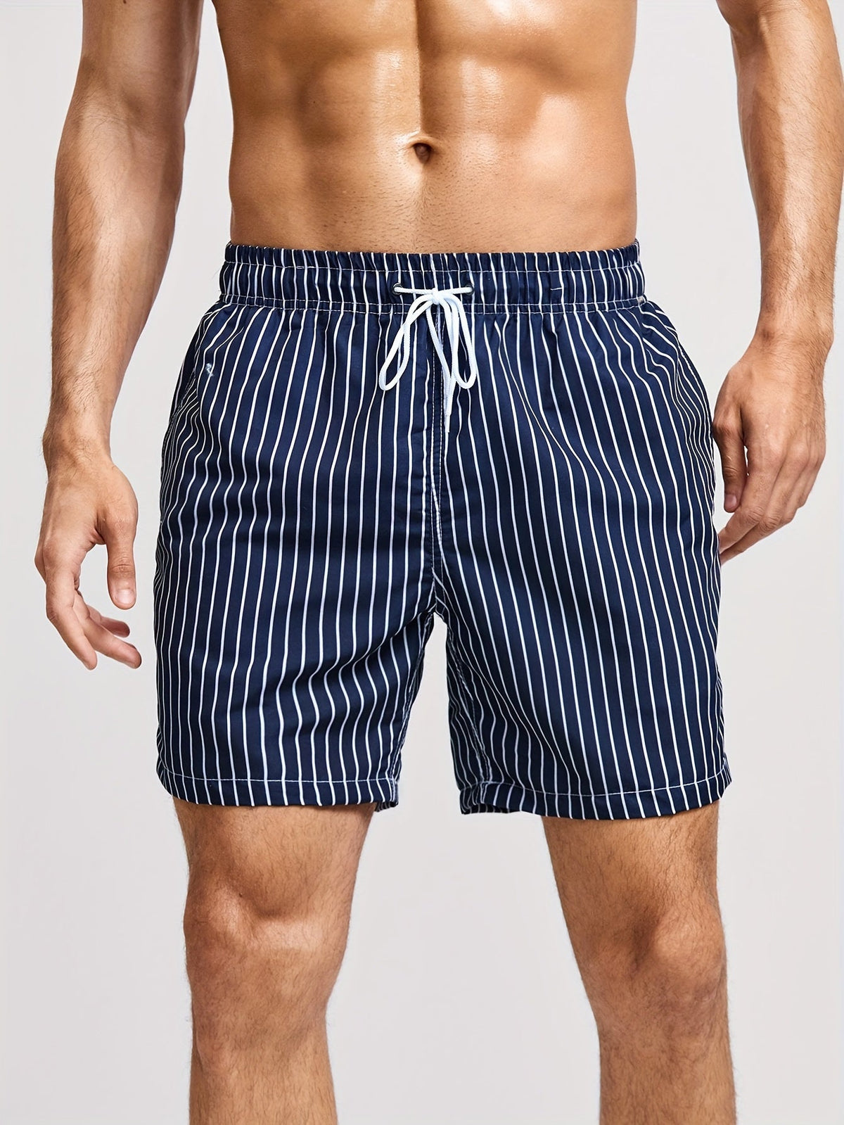 Tomas | Behagelige Stribede Sommer Shorts