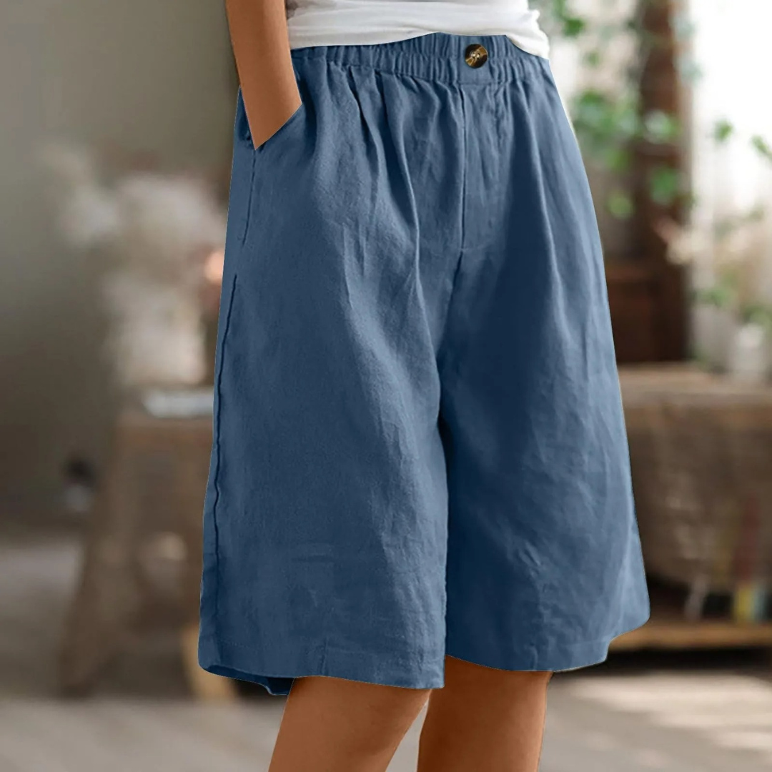 Marianne | Dame Brede Ben Casual Shorts Med Lommer