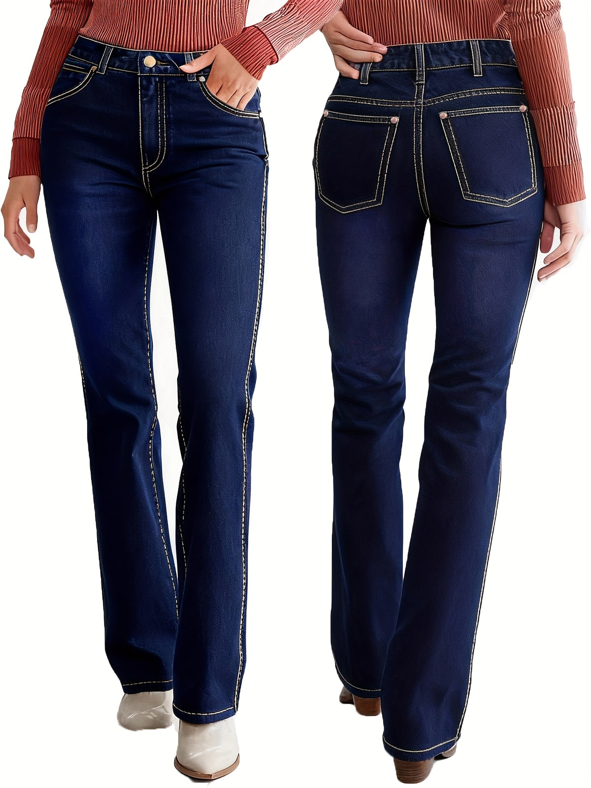 Isabella™ | Stretch-jeans med elegante detaljer