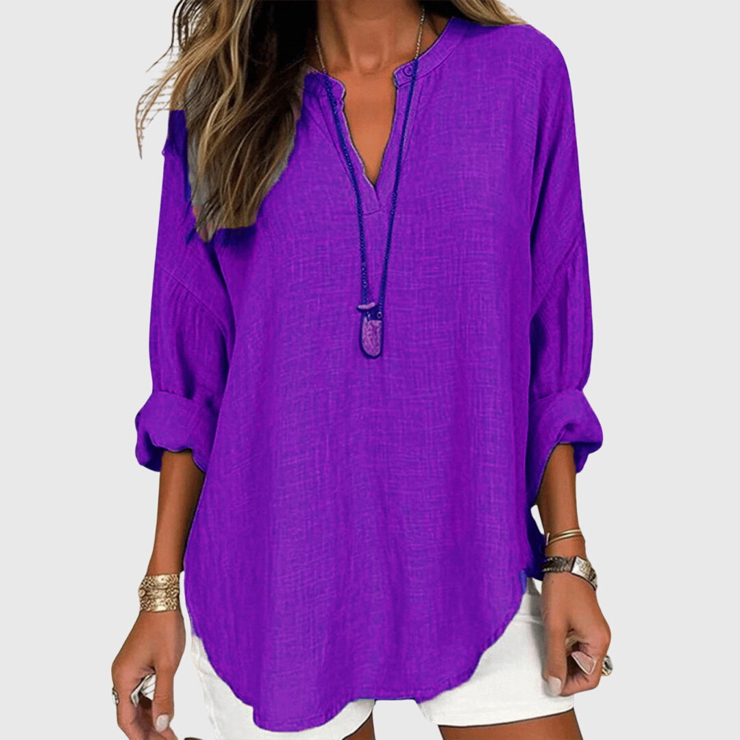 Birgitta | Dame Løs Pasform Langærmet Casual Top
