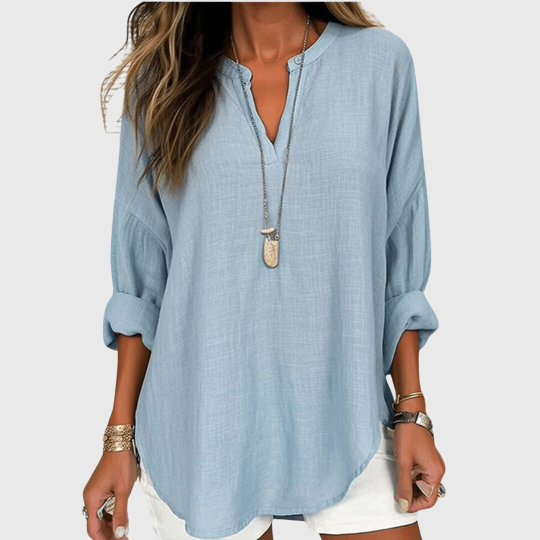 Birgitta | Dame Løs Pasform Langærmet Casual Top