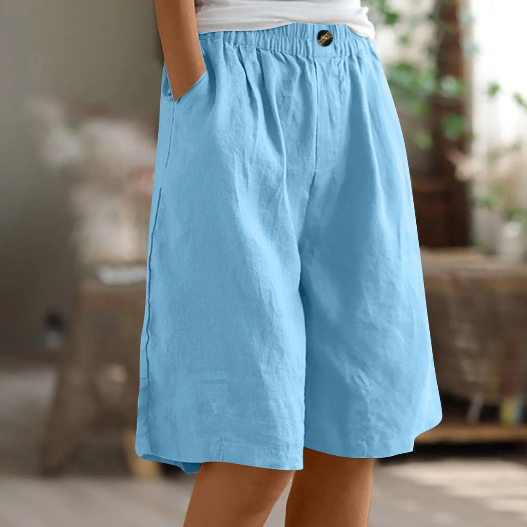 Marianne | Dame Brede Ben Casual Shorts Med Lommer