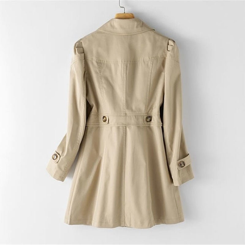 Rikke | Elegant Lang Trenchcoat i Klassisk Efterårsstil til Dame