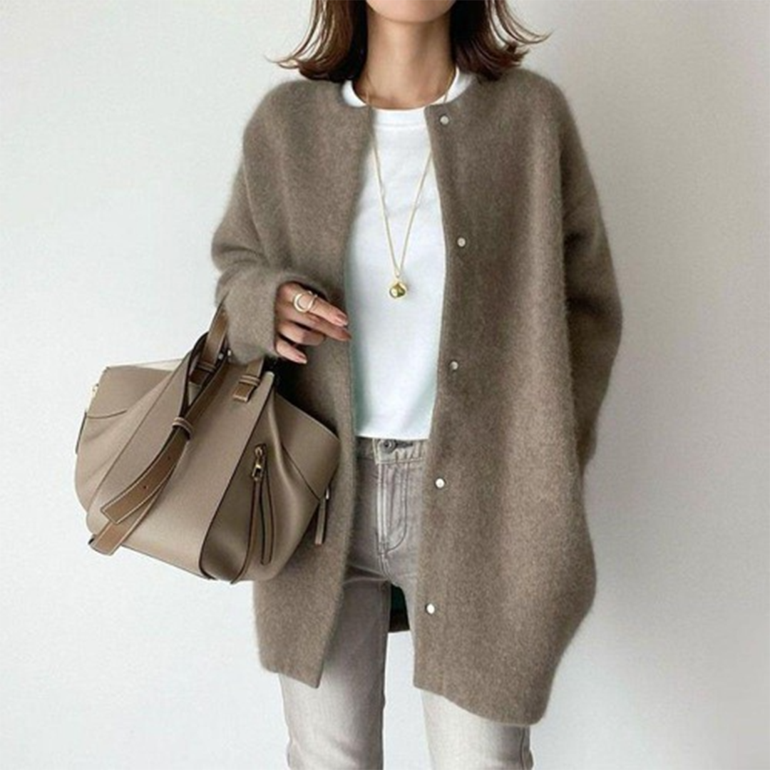 Julia | Blød Knaplukket Cardigan