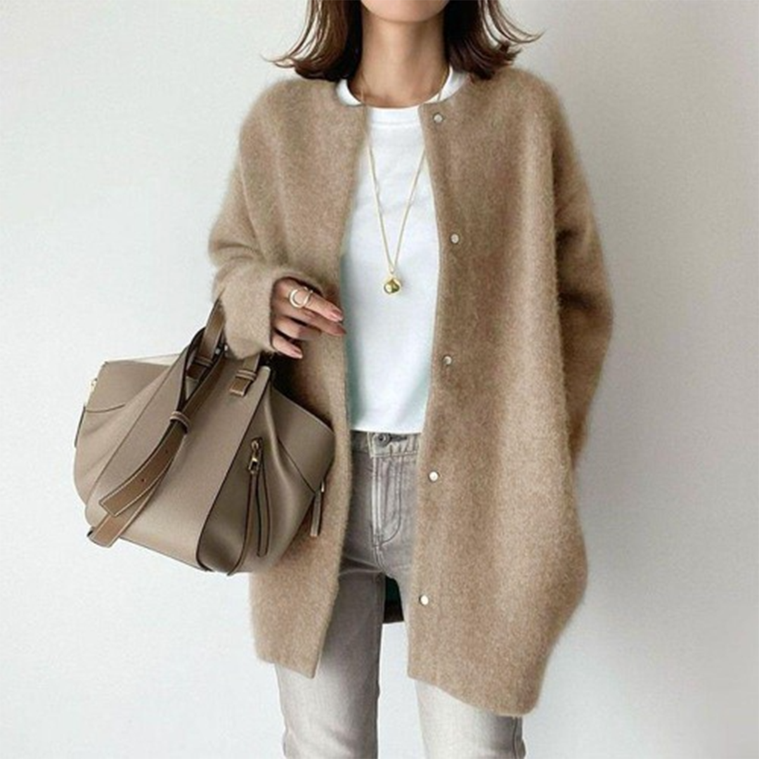 Julia | Blød Knaplukket Cardigan