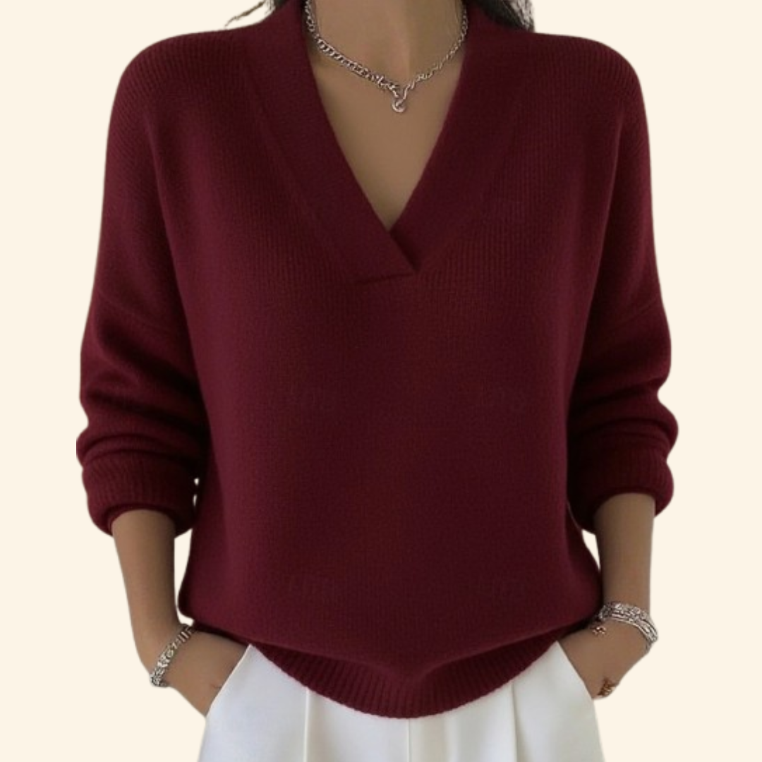 Marie | Kvinders V Hals Sweater Stil Top