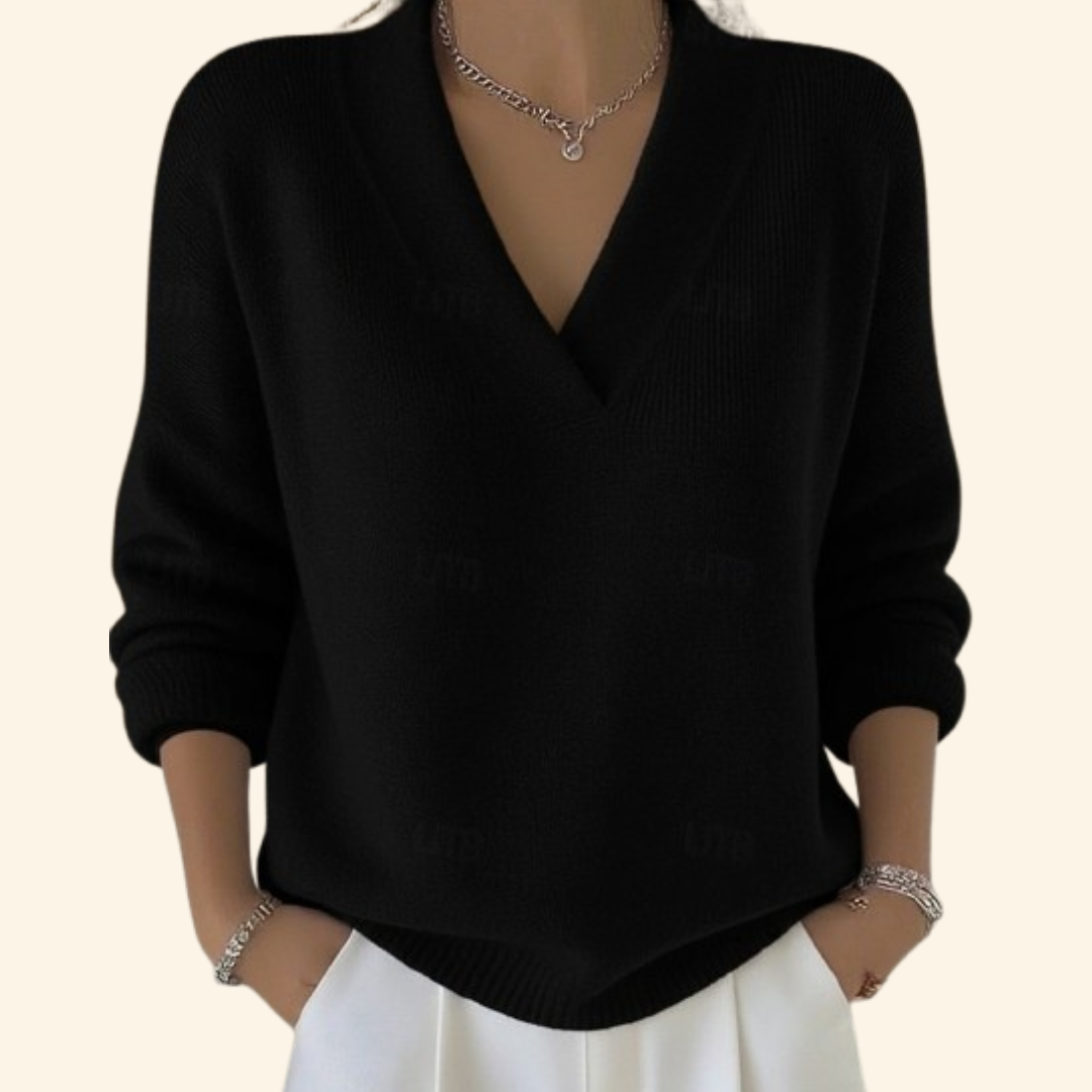 Marie | Kvinders V Hals Sweater Stil Top