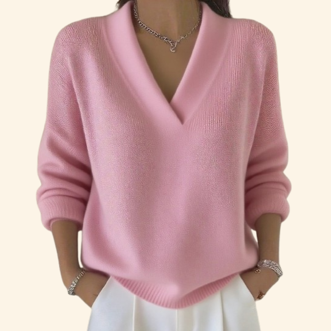Marie | Kvinders V Hals Sweater Stil Top