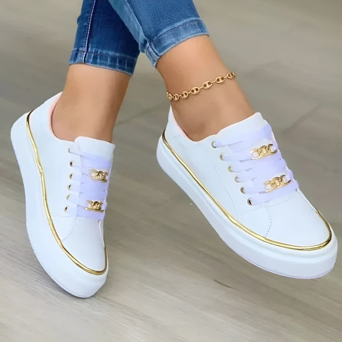 Sofie | Kvinders Platform Sneakers Med Snørebånd