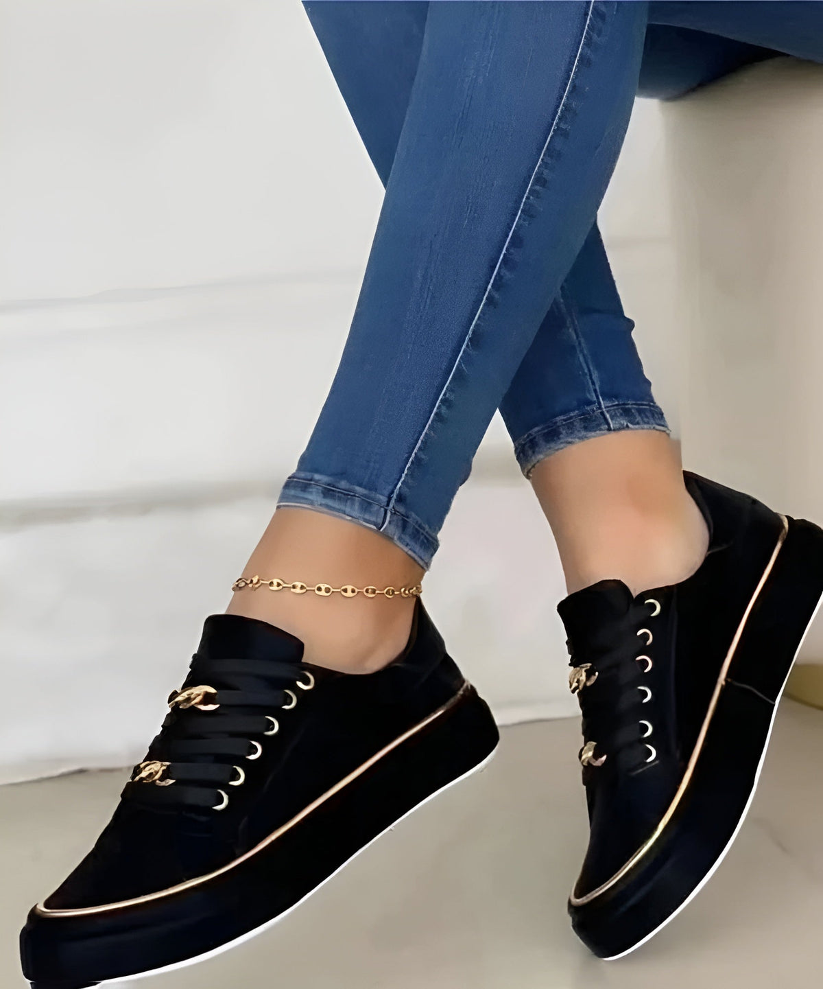 Sofie | Kvinders Platform Sneakers Med Snørebånd