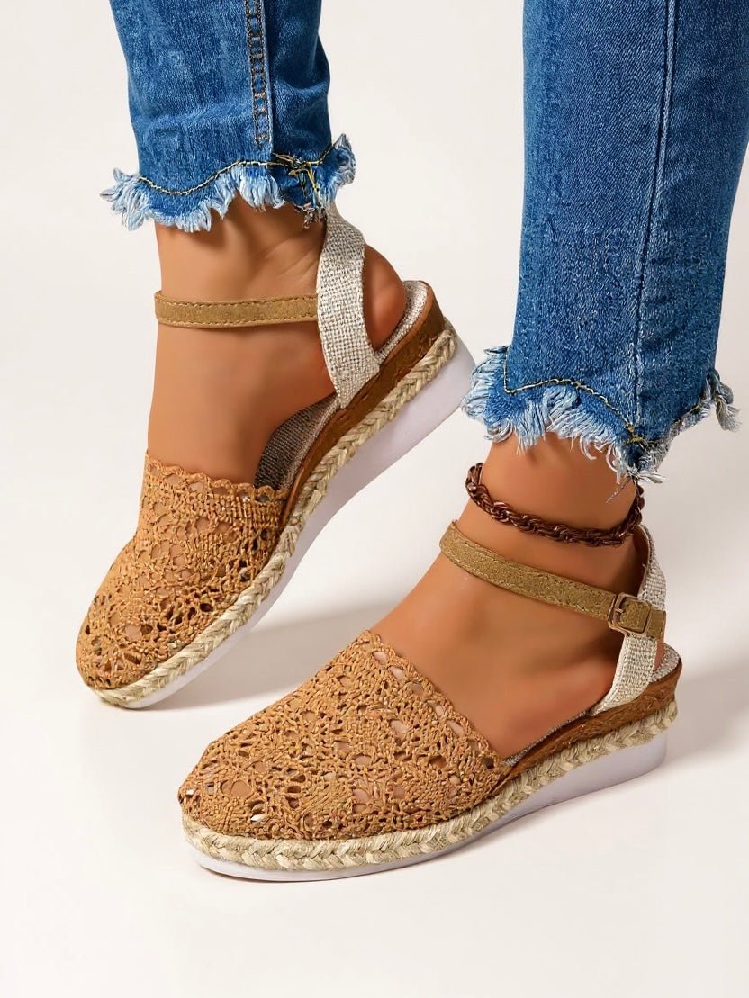 Freja | Boho Hæklet Platform Sandaler Kvinder Vævet Sommersko