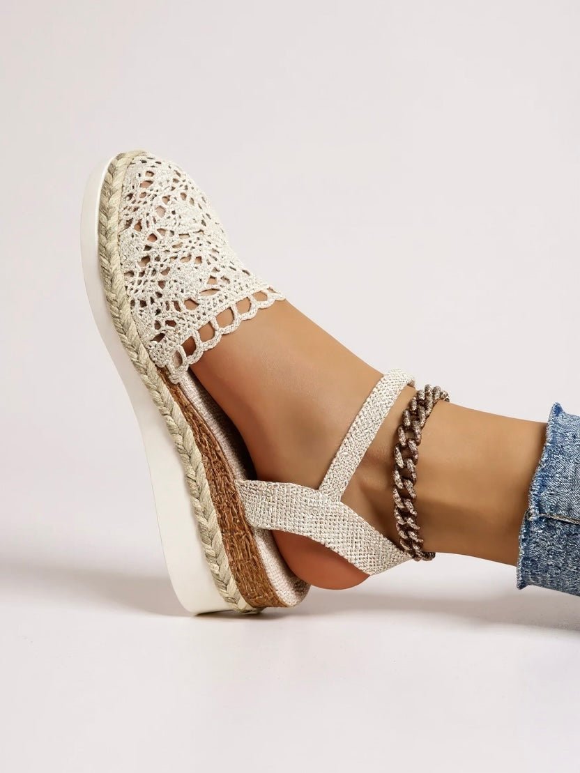 Freja | Boho Hæklet Platform Sandaler Kvinder Vævet Sommersko