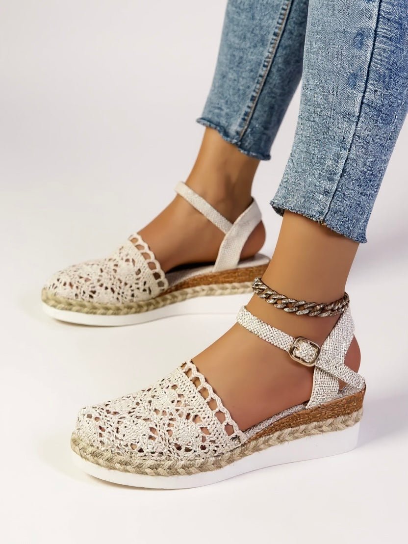 Freja | Boho Hæklet Platform Sandaler Kvinder Vævet Sommersko