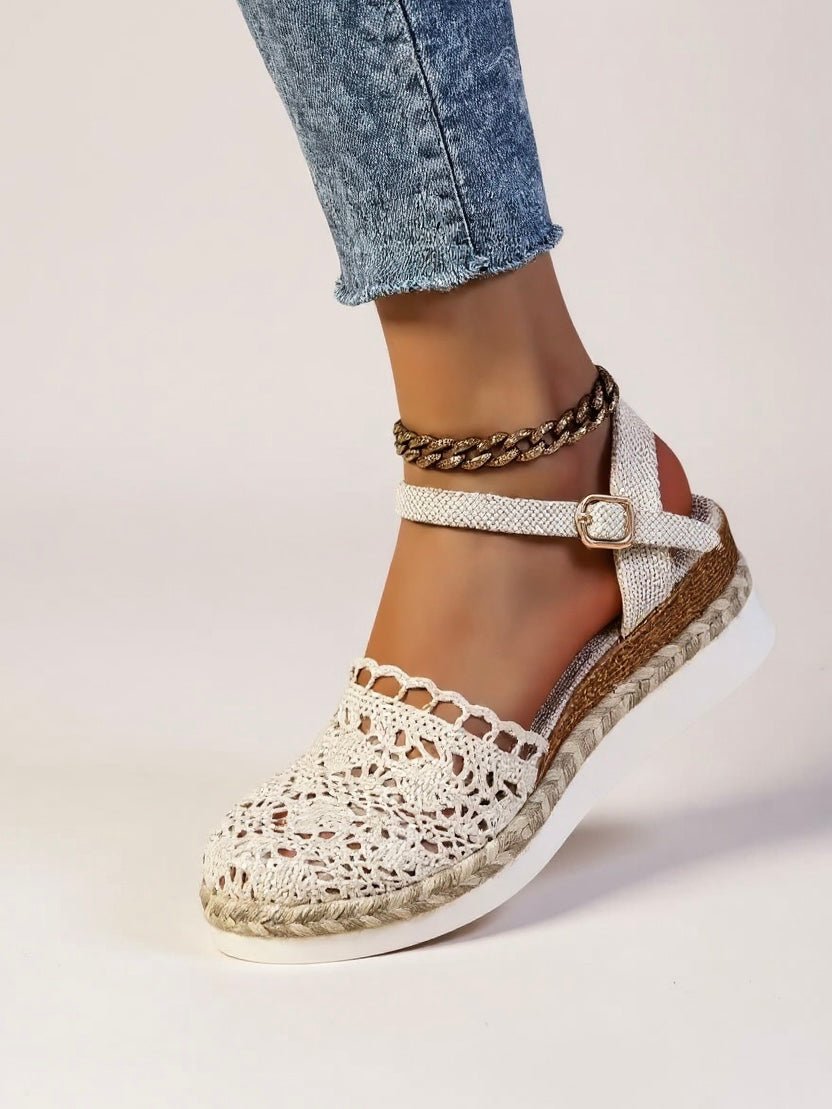 Freja | Boho Hæklet Platform Sandaler Kvinder Vævet Sommersko