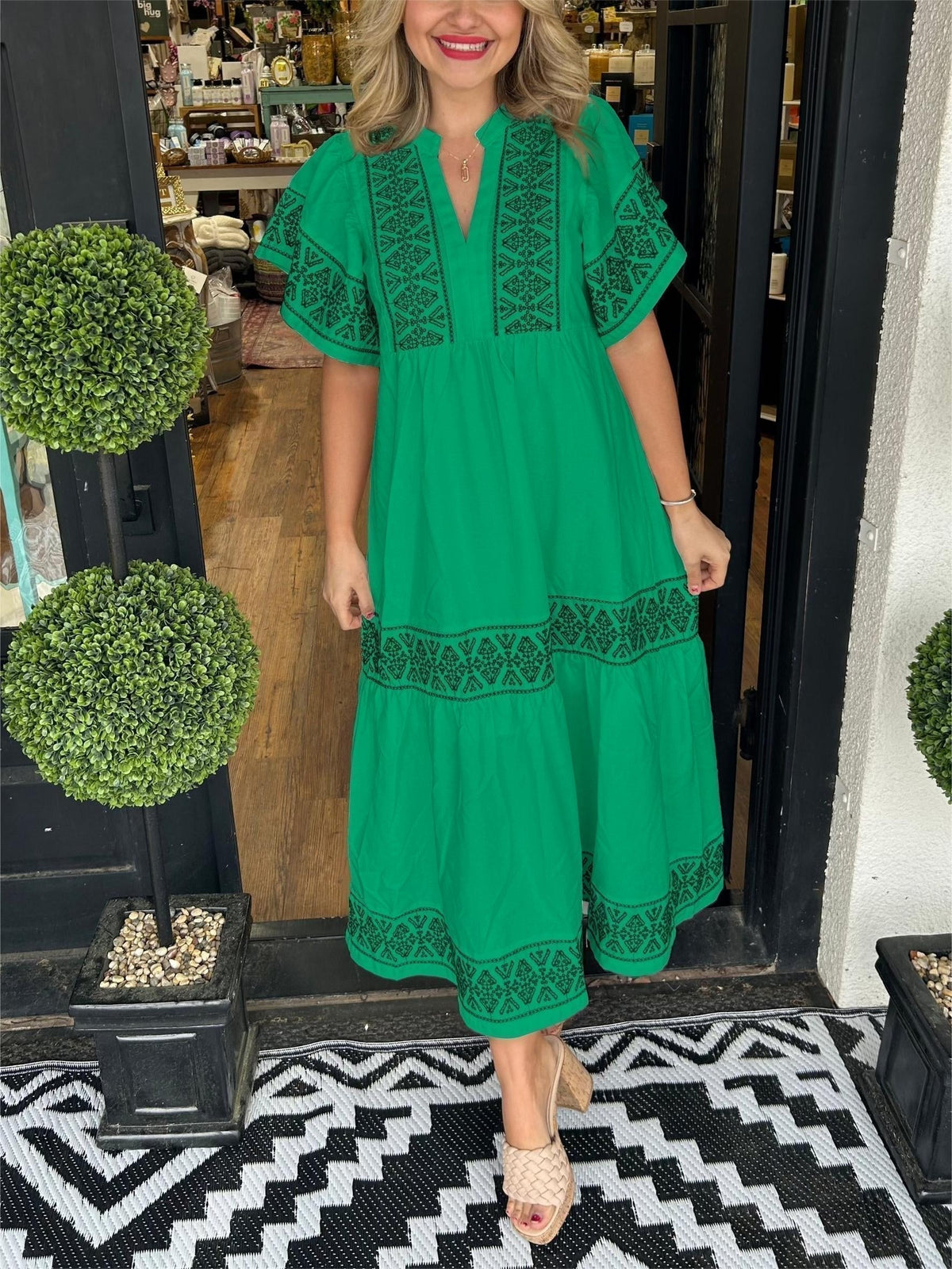 Liv | Boho Kjole Løs Pasform Blød Drapering Mavekontrol