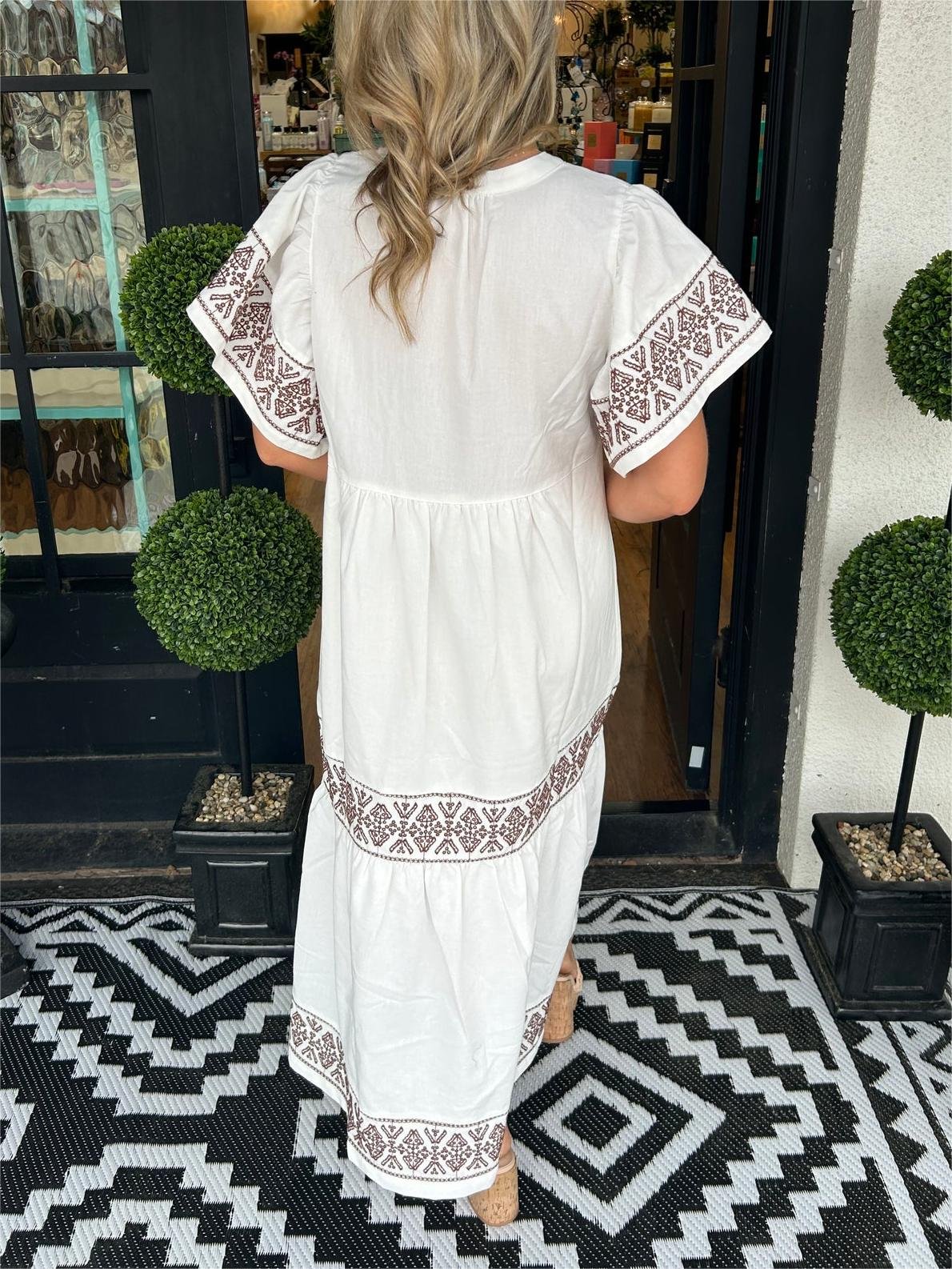 Liv | Boho Kjole Løs Pasform Blød Drapering Mavekontrol