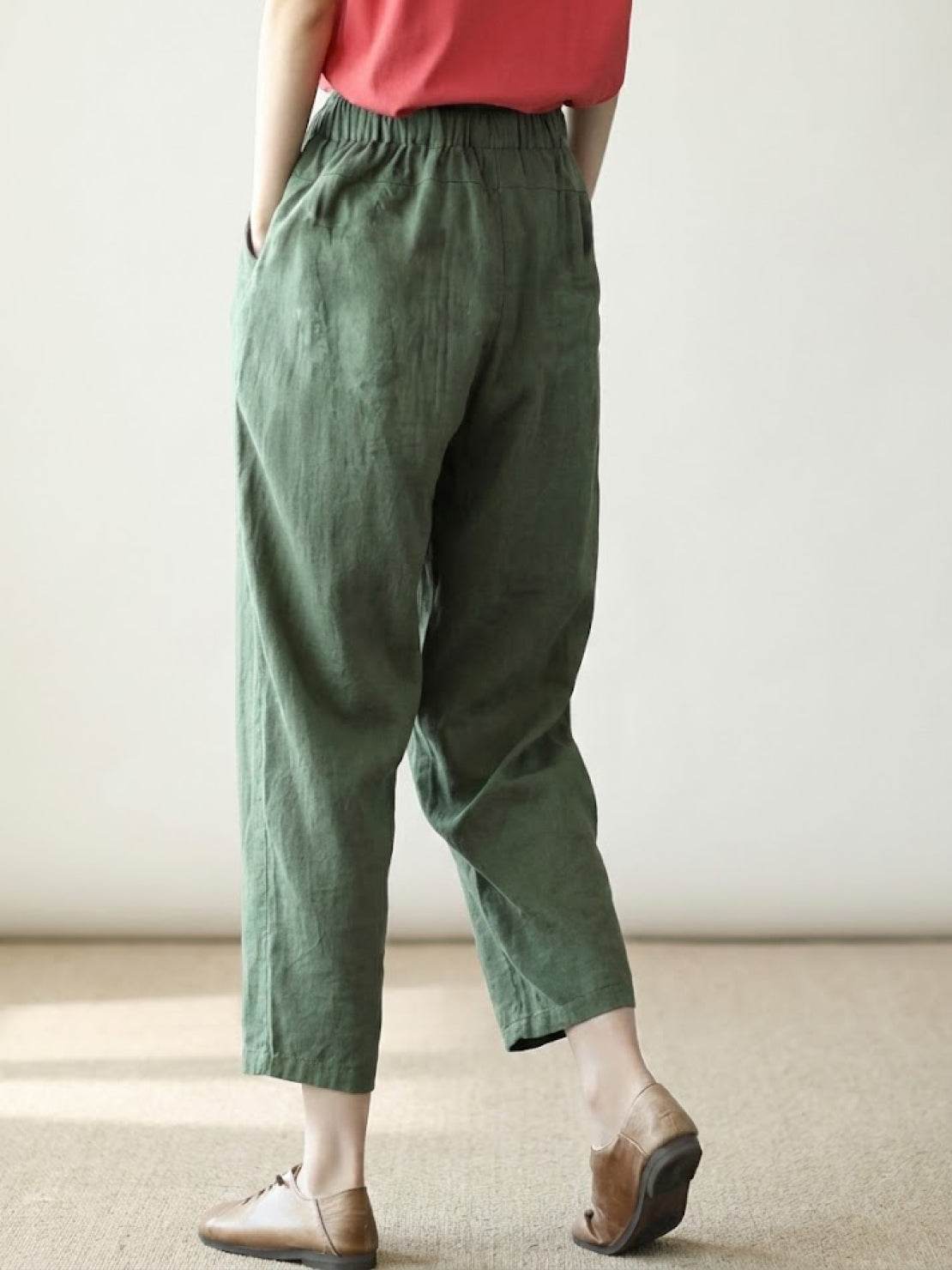 Susanne | Dame Snøre Talje Afslappede Slim Fit Bukser