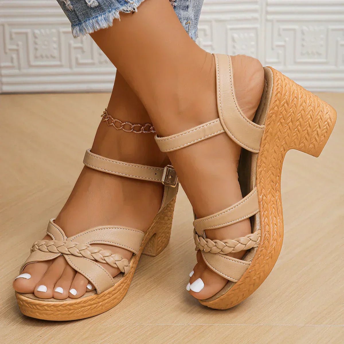 Karla | Cross-Strap Sandaler Justerbare Remme Komfort Sommer