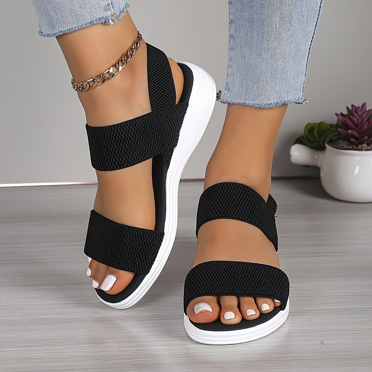 Emma | Cross-Strap Sandaler Polstrede Komfort Hverdags