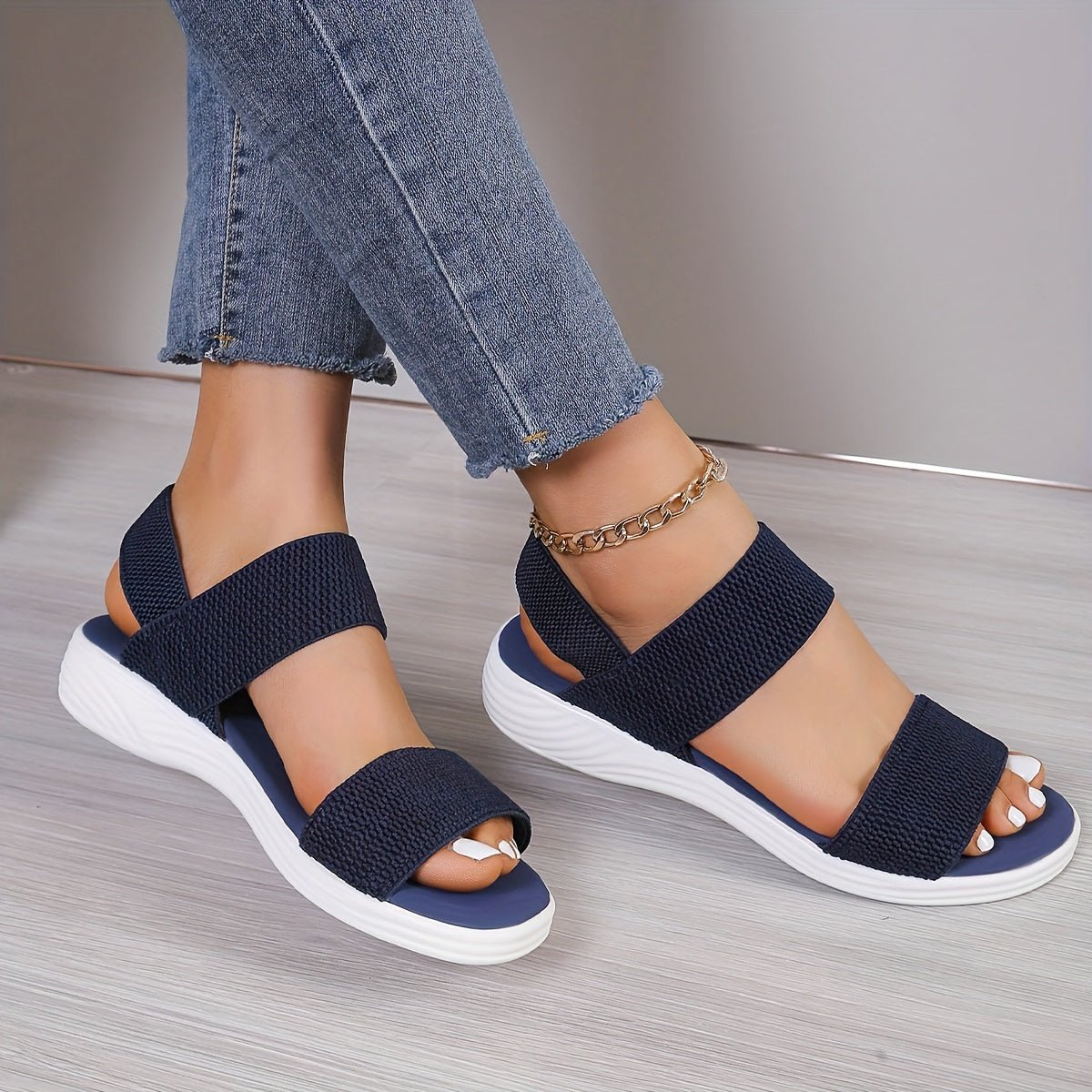Emma | Cross-Strap Sandaler Polstrede Komfort Hverdags