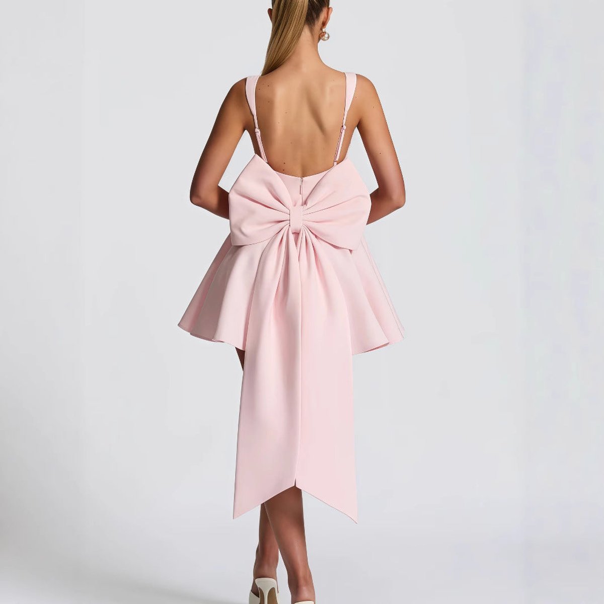 Anna | Dame A-line Cocktail Dress Sløjfe Flæseskørt Selekjole