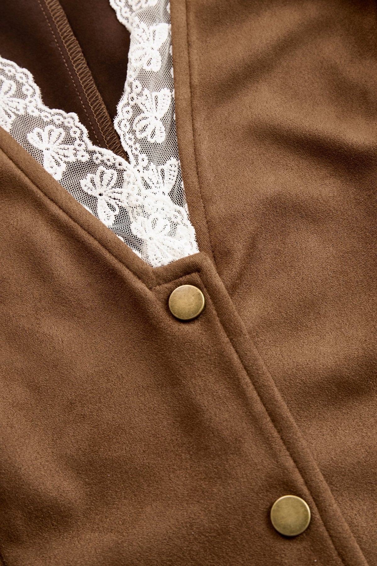 Laura | Dame Fitted Western Bluse Blondeermer Dyb V-udskæring Trykknapper
