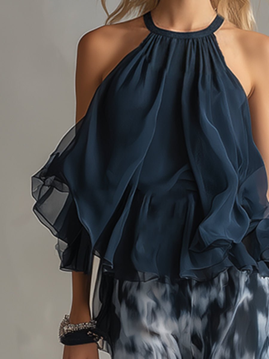 Olivia | Dame Halterneck Wide-leg To-delt Sæt