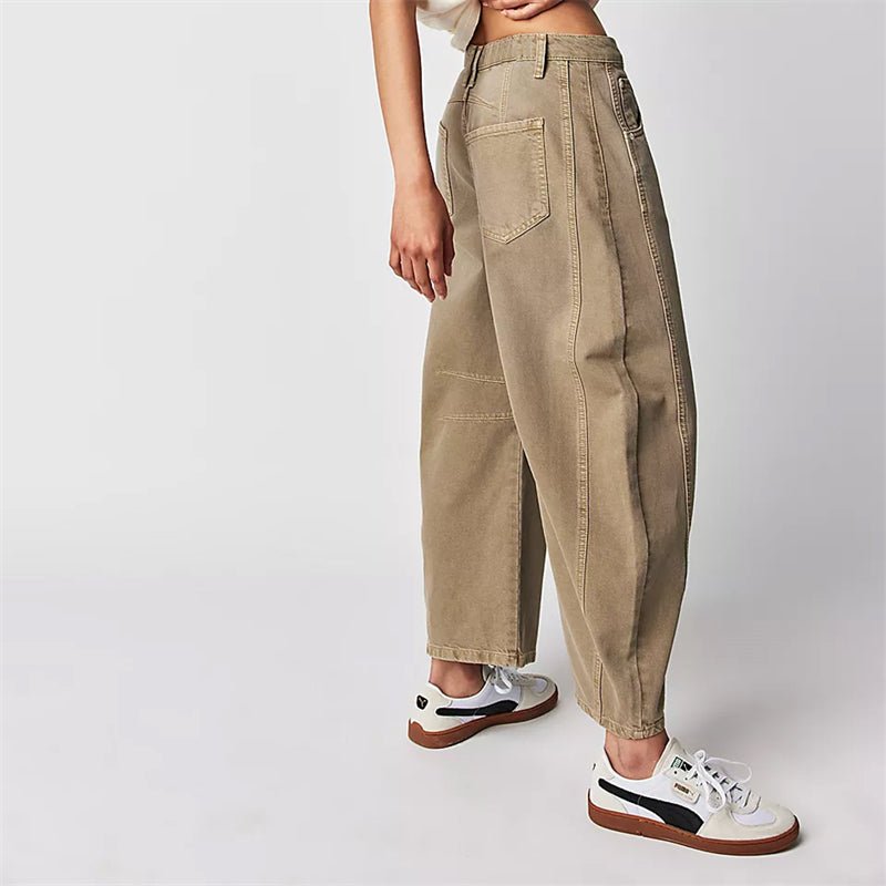 Ida | Dame Højtaljede Barrel-Leg Jeans Afslappet Pasform