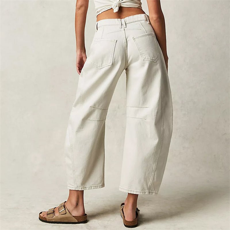 Ida | Dame Højtaljede Barrel-Leg Jeans Afslappet Pasform