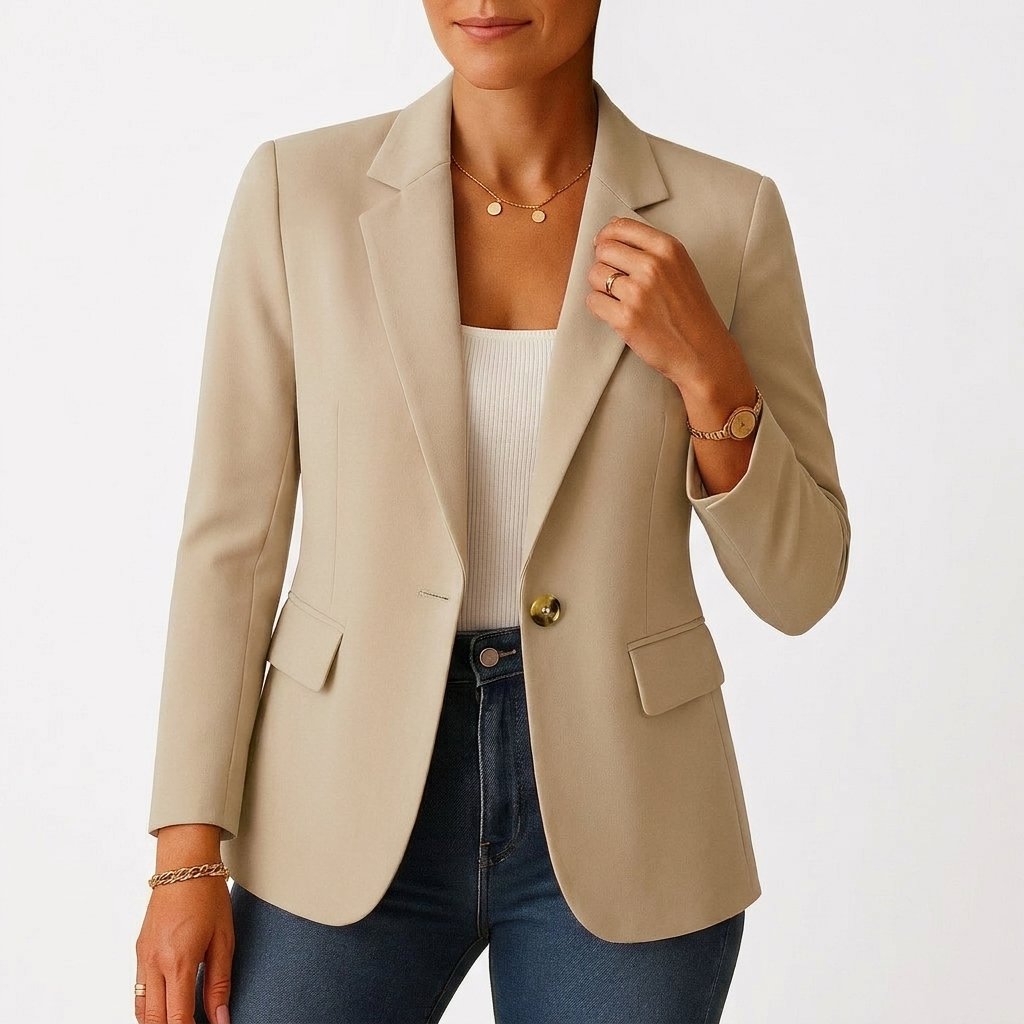 Sofia | Dame Klassisk Enkeltknap Blazer Skræddersyet Fit