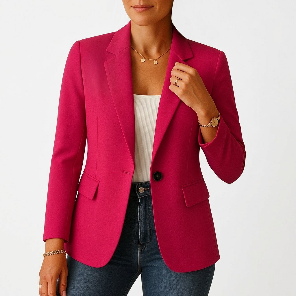 Sofia | Dame Klassisk Enkeltknap Blazer Skræddersyet Fit