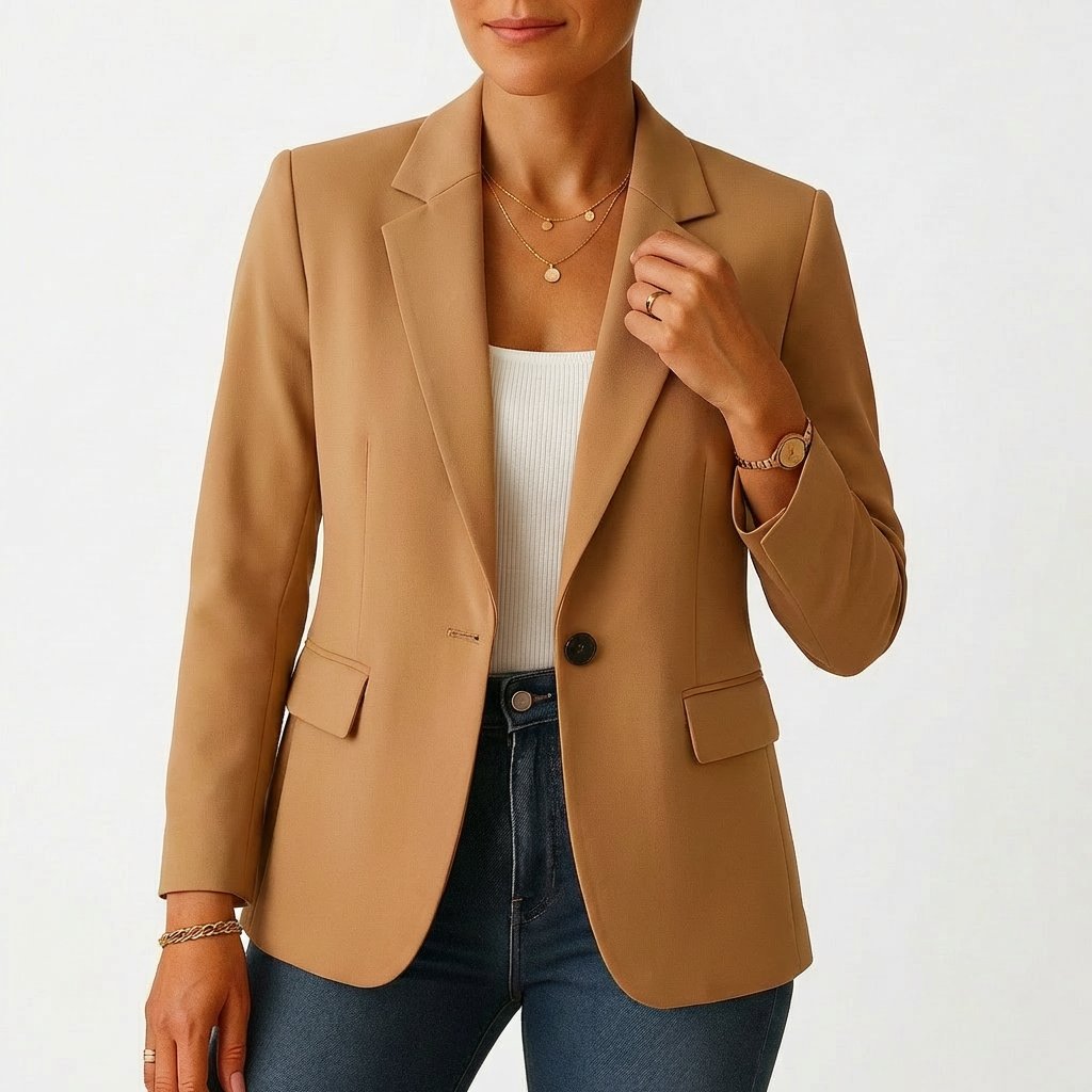 Sofia | Dame Klassisk Enkeltknap Blazer Skræddersyet Fit