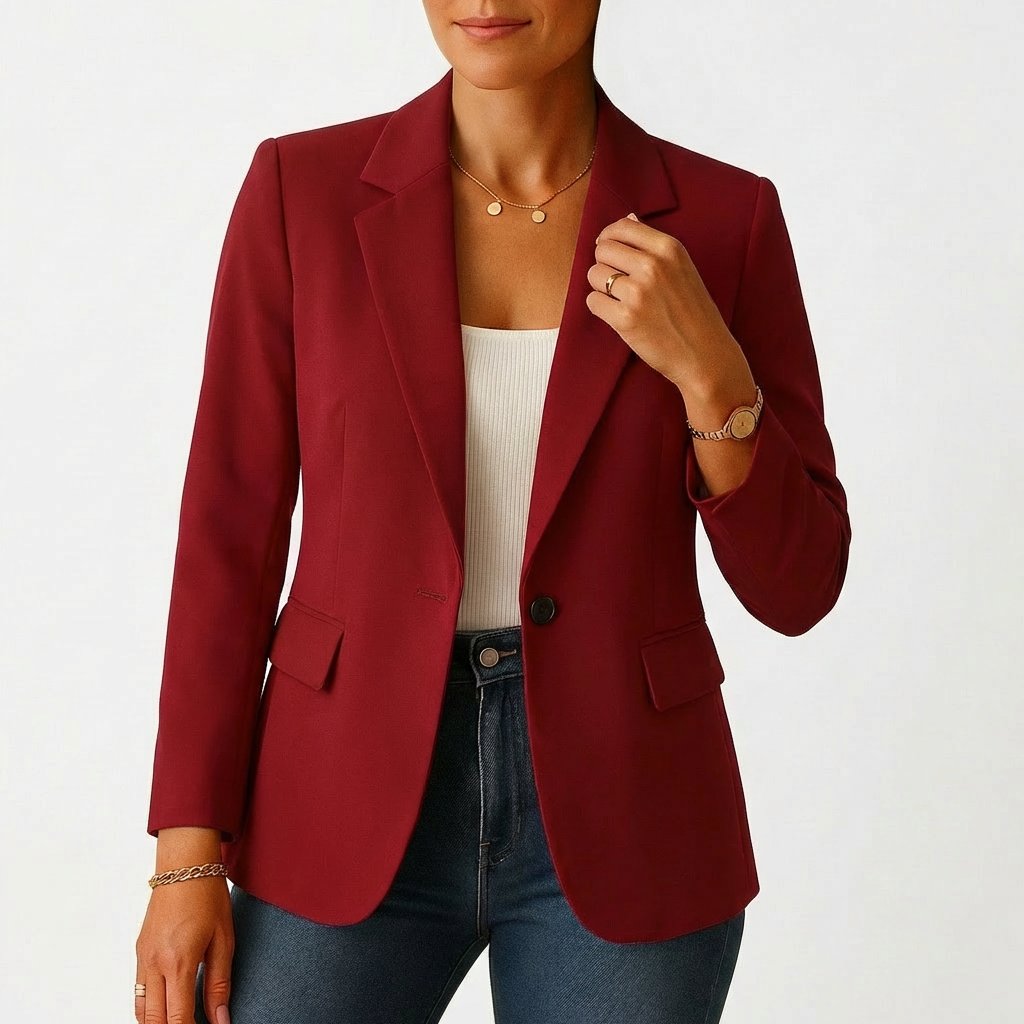 Sofia | Dame Klassisk Enkeltknap Blazer Skræddersyet Fit