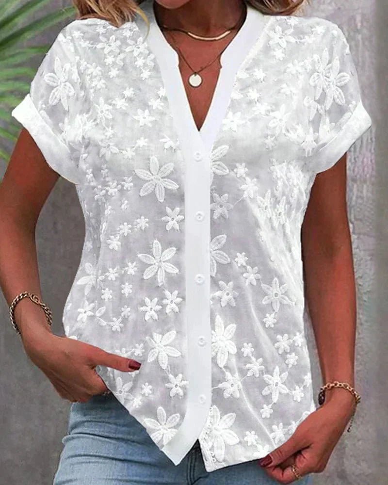 Liv | Dame Kortermet Blonde Knappeskjorte