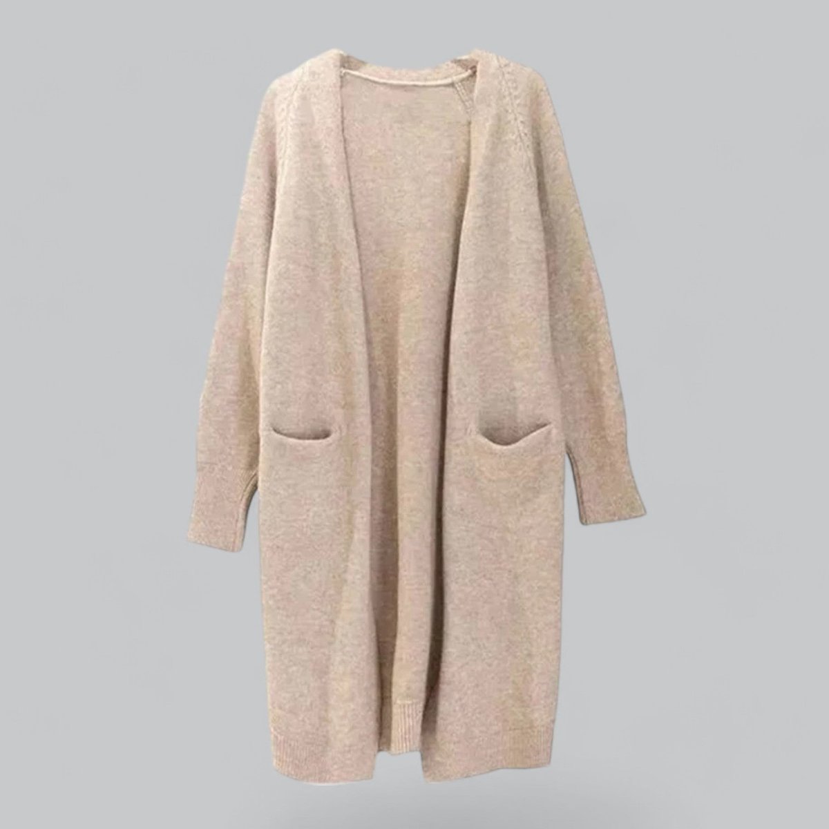 Mathilde | Dame Lang Strikket Cashmere Cardigan Oversize Pasform