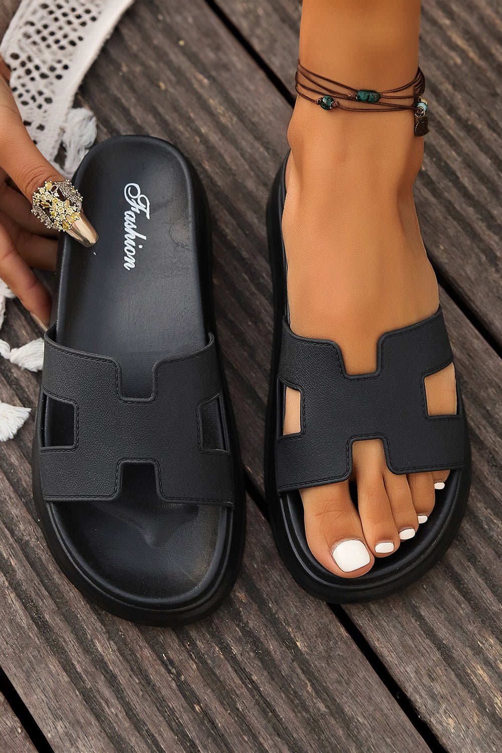 Agnes | Dame Ortopædiske Platform Sandaler med Udskæring