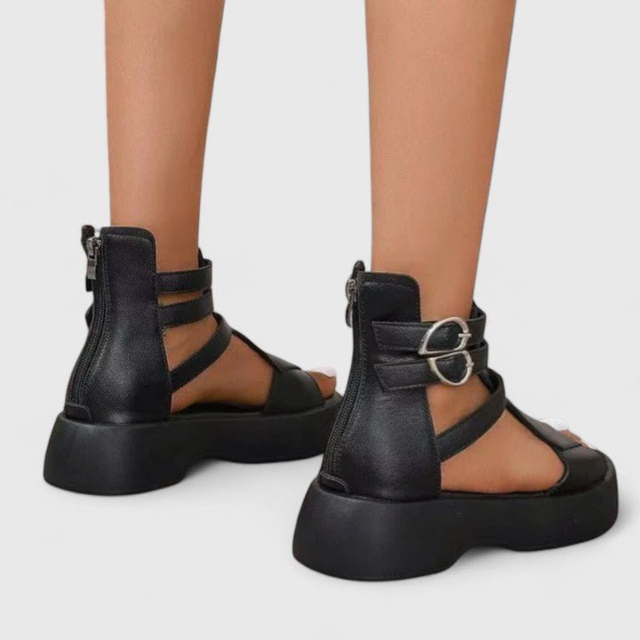 Astrid | Dame Plateau Sandaler Spænde Krydsrem Åben Tå