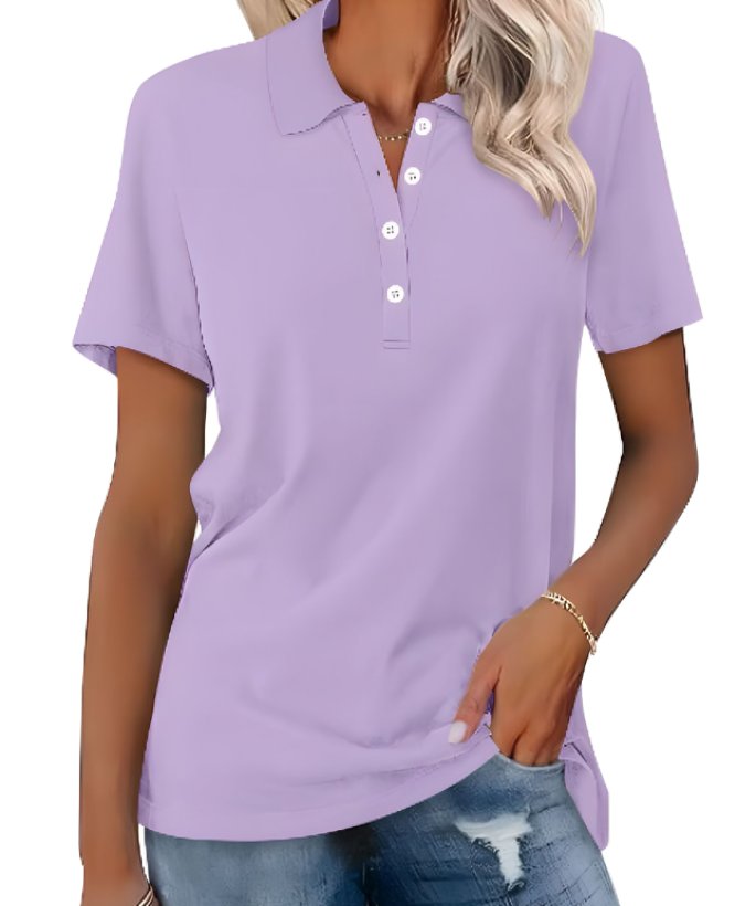 Anna | Dame Polo Shirt Kortærmet Pique Klassisk Pasform