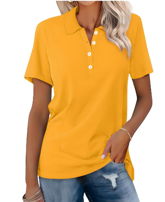 Anna | Dame Polo Shirt Kortærmet Pique Klassisk Pasform