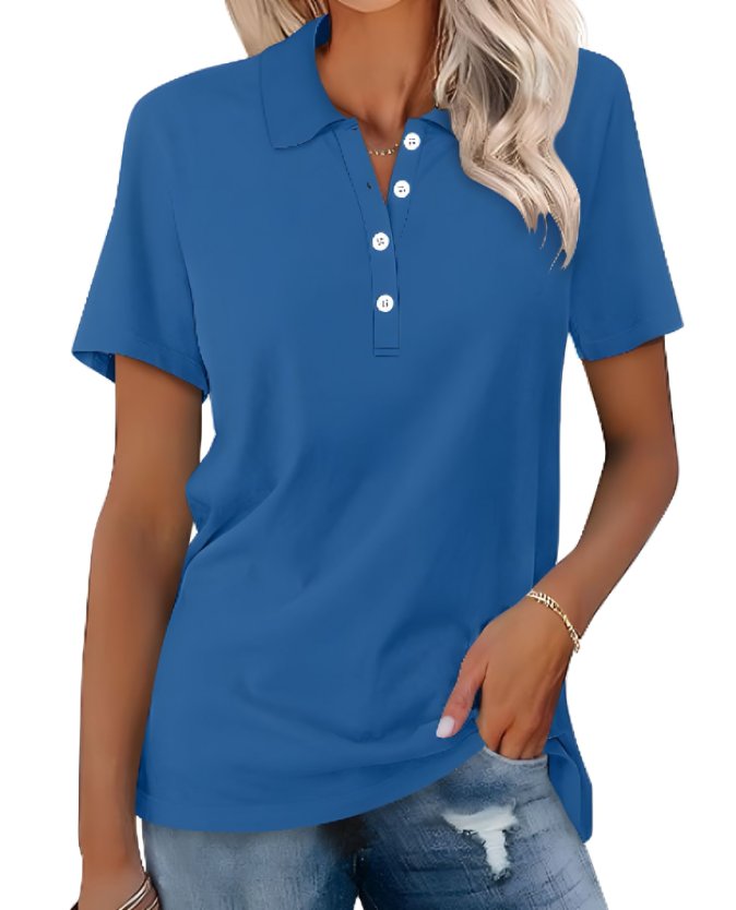 Anna | Dame Polo Shirt Kortærmet Pique Klassisk Pasform