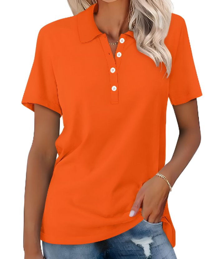 Anna | Dame Polo Shirt Kortærmet Pique Klassisk Pasform