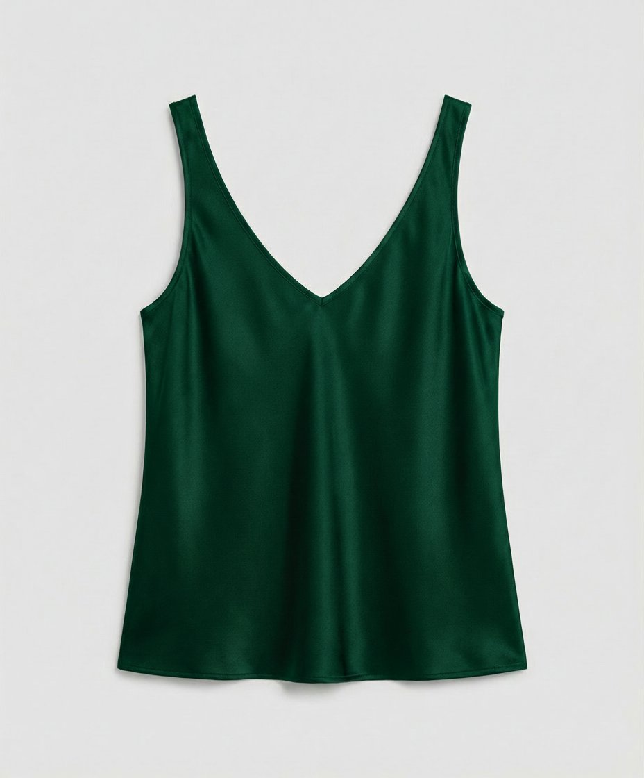 Ida | Dame Satin Camisole V-hals Brede Stropper